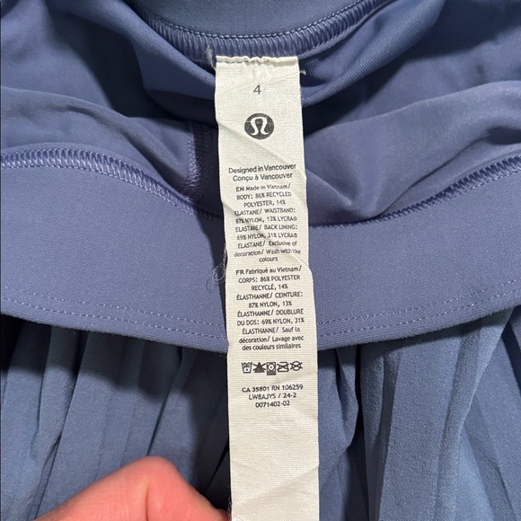 Lululemon Varsity High Rise Pleated Tennis Skirt - Picture 7 of 10